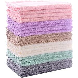 $5.67* | 24-Pack 7" x 9" Sunny zzzZZ Coral Fleece Kitchen Cleaning Cloths (Multicolor) at Amazon