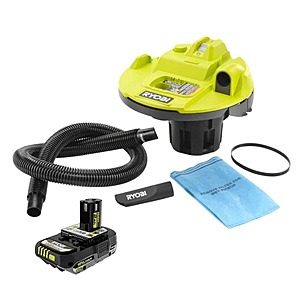 ONE+ 18V Cordless 5 Gal. Bucket Top Wet/Dry Vacuum with ONE+ 18V 2.0 Ah Lithium-Ion HIGH PERFORMANCE Battery $74.97