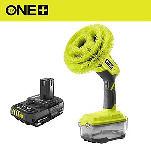 ONE+ 18V Cordless Power Scrubber with ONE+ 18V 2.0 Ah Lithium-Ion Battery $79