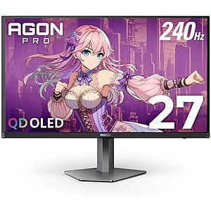 $349.99* | 27" AOC AGON PRO AG276QZD2 2560x1440 OLED 240Hz 0.03ms Gaming Monitor at Amazon