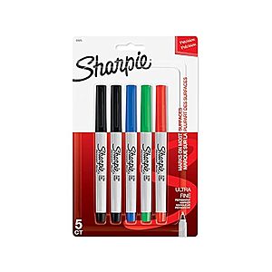 30 count, Sharpie Permanent Markers Ultra Fine Point Assorted Colors 6 Packs of 5, $15.99, FS Prime, Woot!