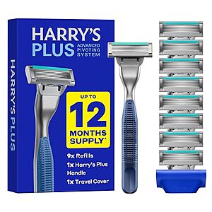[SnS, AC] $16.38* | Harry's Plus Razor Handle & 9-Ct. Blade Refill Cartridges Value Pack at Amazon