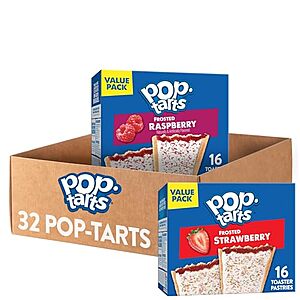 [AC] $30.90* | 5 × 2-Pk 16-Ct Pop-Tarts Toaster Pastries Frosted Strawberry & Raspberry Variety Pack ($6.18 each) at Amazon