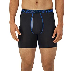 Hanes Mens Total Support Pouch Pack, X-temp Boxer Briefs, Regular Leg