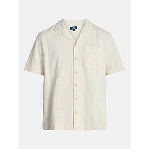George Men's Embroidered Camp Shirt (Khaki, Size S-5XL) $7.12 + Free Shipping w/ Walmart+ or on $35+