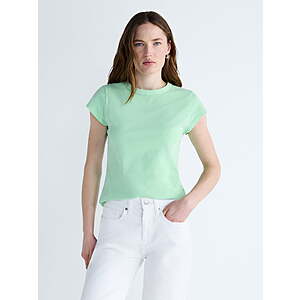 Free Assembly Women's and Women's Plus Cap Sleeve Tee, Sizes XS-4X
