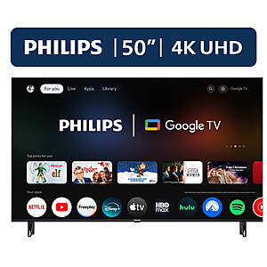 Philips 50" Class 4K Ultra HD (2160p) Google Smart LED TV (50PUL7552/F7) $198