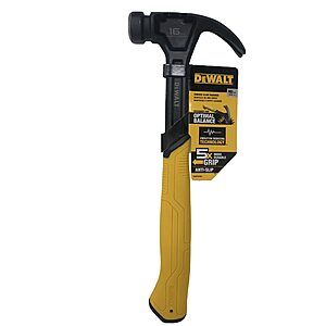 11.75" DeWalt Smooth Face 16-Oz Curve Claw Hammer w/ Steel Handle $16.99 + Free Shipping w/ Prime or on $35+