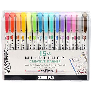 [AC] $48.90: Zebra Pen MILDLINER Highlighter, Assorted, Dual Tip (Pk of 6, 90 Count Ttl) at Amazon