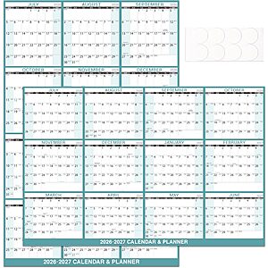 $3.99: Lortarl Dry Erase Calendar July 2026 - June 2027, 32'' x 48''  at Amazon