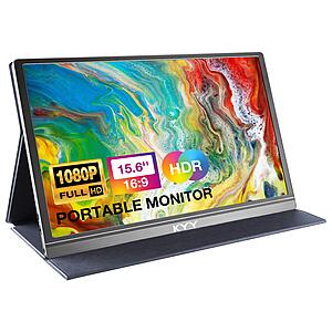 Prime Members: KYY Portable Monitor: 15.6" 1080P IPS Computer Monitor Screen Extender w/Cover $59.99