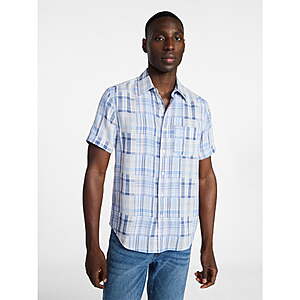George Men's Patchwork Shirt (2 Colors, Size S-5XL) $6.43 + Free Shipping w/ Walmart+ or on $35+
