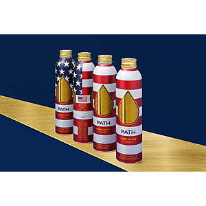 PATH Water American Flag Bottled Water 25oz 12 pack $1.25