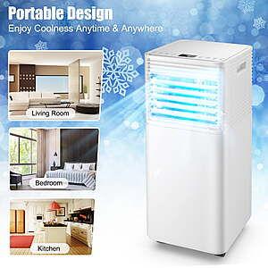 $202.39 FS WALMART by Costway 6000BTU (10000 BTU ASHRAE) Portable Air Conditioner 3-in-1 Air Cooler w/Dehumidifier & Fan Mode