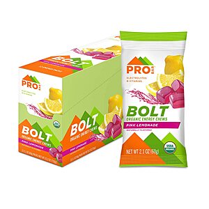 Select Accts[AC,S&S]12-Count Probar Bolt Organic Chews w/ Electrolytes & B Vitamins (Pink Lemonade ) $12.07 + Free Shipping w/ Prime or on $35+