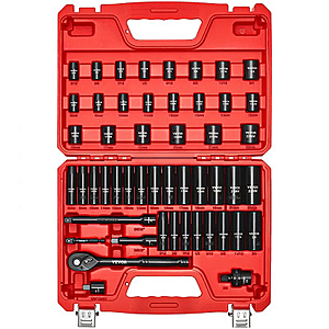 VEVOR 50-Piece 3/8" Drive Impact Socket Set $28.69 Shipped