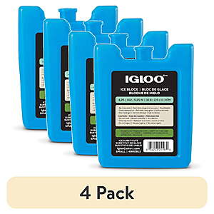 $3.92: (4 pack) Igloo MaxCold Small Ice Freeze Block, Blue at Walmart.com
