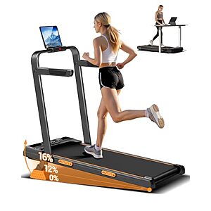 3-in-1 CURSOR FITNESS Under Desk Walking Pad Treadmill w/ Handles & 16% Manual Incline $129.99 + Free Shipping