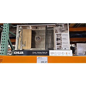 Kohler Provo 33" Dual Mount Single-bowl Workstation Kitchen Sink Kit $199.97 at Costco in store only. YMMV
