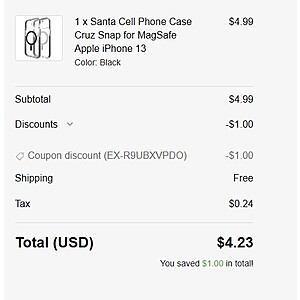 Santa Cruz Snap for MagSafe Cell Phone Case -Iphone 13 $4.99