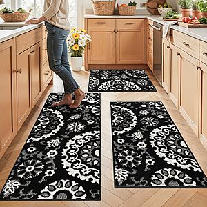 3-Piece Yamaziot Non-Slip Washable Kitchen Rug Set (2'x3'+2'x4'+2'x5') $19.99 + Free Shipping w/ Prime or on $35+