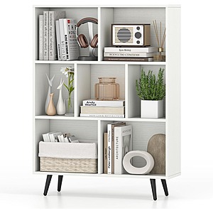 Giantex 3-Tier Mid-Century Cube Bookshelf w/ 7 Shelves $45.77 + Free Shipping