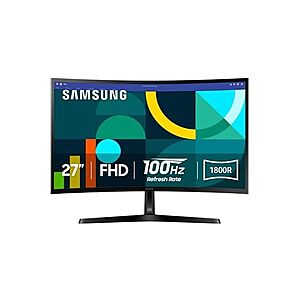Woot - SAMSUNG 27" Essential S3 (S36GD) Series FHD 1800R Curved Computer Monitor - $99.99