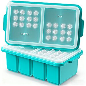 2-Pack EuChoiz 1-Cup Silicone Freezer Tray Molds w/ Date Mark Lids $7.69 + Free Shipping w/ Prime or on $35+