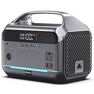 Daran 288Wh 600W Portable Power Station w/ LiFePO4 Battery & AC/DC Outlets $132.29 + Free Shipping
