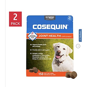 Nutramax Cosequin Joint Health Supplement, 150 count, 2-pack $63.99 Free Shipping Costco.com