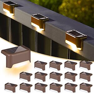 16-Pack SOLPEX Solar LED Deck & Step Lights (Warm White) $14.99 ($0.93 each) + Free Shipping w/ Prime or on $35+