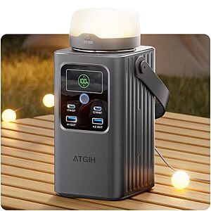 ATGIH 198.4Wh Portable Power Station w/ LiFePO4 Battery & Detachable Light $64.99 + Free Shipping