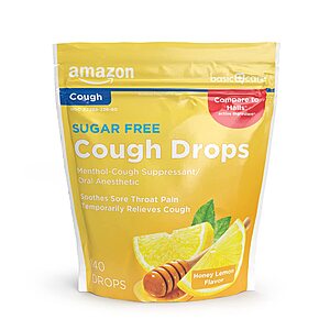 140-Count Amazon Basic Care Sugar Free Honey Lemon Menthol Cough Drops $3.76 w/ S&S + Free Shipping w/ Prime or on $35+