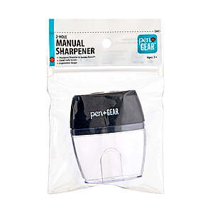 Pen+Gear 2-Hole, Handheld Manual Pencil Sharpener, Black, 1 Count $0.47