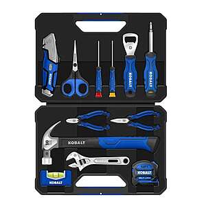 20-Piece Kobalt Household Tool Set w/ Folding Case $19.98 + Free In-Store Pickup at Lowes