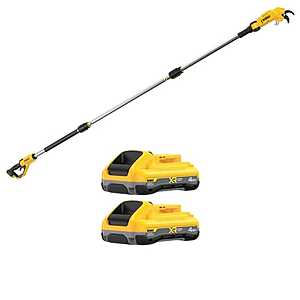 DEWALT 20V MAX XR 2x 4Ah Battery + Charger Kit with DEWALT 20V MAX 1-1/2in Cordless Pole Pruner $239