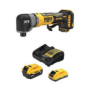 DEWALT 20V MAX 4Ah & 5Ah Battery Kit with Charger with DEWALT 20V MAX ATOMIC Right Angle Die Grinder $249