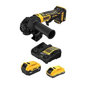 DEWALT 20V MAX 4Ah & 5Ah Battery Kit with Charger with DEWALT 20V MAX ATOMIC 4-1/2in Angle Grinder $229