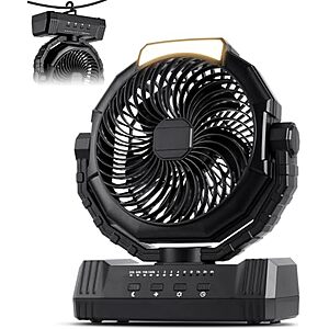 [Prime] KopBeau 20000mAh Portable Battery Operated Camping Fan w/ LED Light $17.78 + Free Shipping