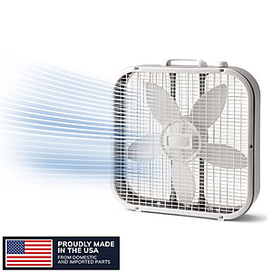 20" Lasko Weather-Resistant Motor 3-Speeds Box Fan (B20200, White) $19.87 + Free S&H w/ Walmart+ or on $35+
