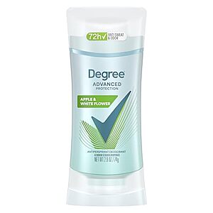 [SnS, AC] $1.24* | 2.6-oz Degree Advanced Antiperspirant Deodorant (White Flowers & Lychee) at Amazon