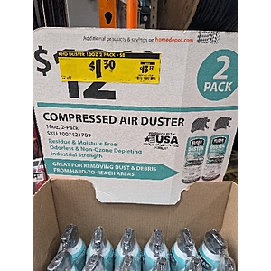 Klear Air Duster Cans two pack