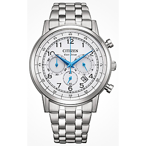 REFURBISHED Citizen Men's Chronograph Date Indicator Eco-Drive Silver Watch 42MM CA4630-53A $163.49