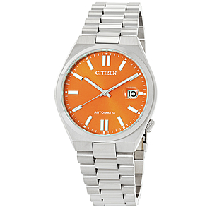 CITIZEN Tsuyosa Automatic Orange Dial Men's Watch $219