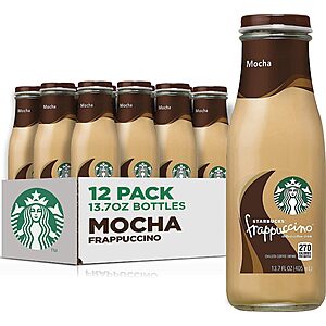 $20.28: Starbucks Frappuccino Coffee Drink, Mocha Flavored, 13.7 fl oz Bottles (12 pack)