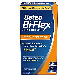 Select Accounts: 80-ct Osteo Bi-Flex Triple Strength Glucosamine Chondroitin Supplement $3.77 w/ S&S