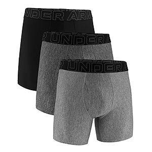 [AC] $9-$22: Under Armour Men's Performance Tech Boxerjock Brief Underwear, 6" Inseam, 3-Pack (Various Colors/Sizes) $12.78