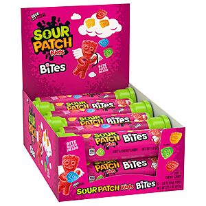12-Pack Sour Patch Kids Bites Soft & Chewy Valentine's Day Candy Tubes $6.78 (57c Ea) + Free Shipping w/ Prime or on $35+