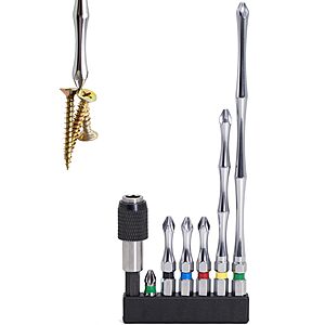 7-Piece HitScrews PH2 Impact Driver Bit Set w/ Magnetic Bit Holder $6.49 + Free Shipping w/ Prime or on $35+