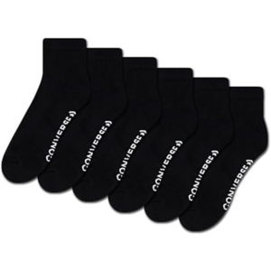 6-Pack Converse Men's Quarter Socks (Black or White) $11.99 + Free Shipping w/ Prime or $6 Fee per Order